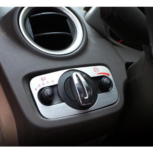 Carmilla Car Headlight Switch Decorate Panel Sticker Cover Modified For Ford Fiesta Ecosport For Mondeo 2013 2014 2015 2016 2017