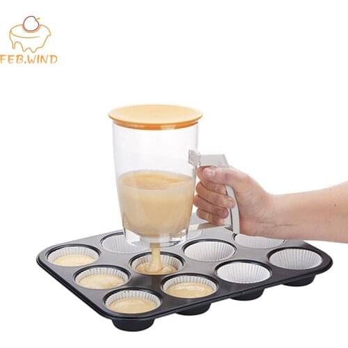 Plastic Cupcake/Waffle/Pancake Batter Dispenser Funnel Dough/Cake Dispenser Batter Pourer Crepe Muffin Mix Baking Tools C0013