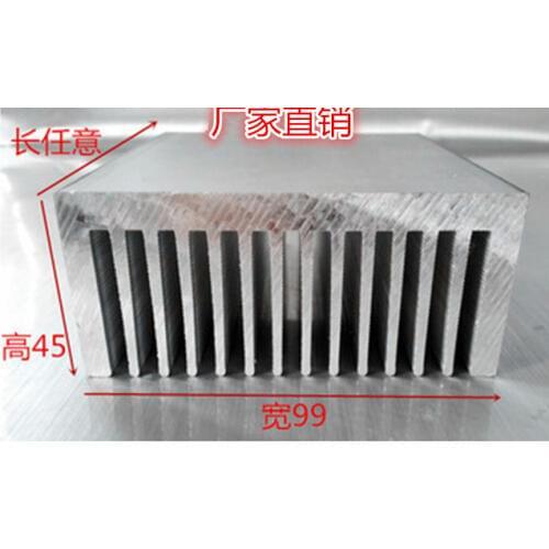 2pcs High Power Amplifier Board Aluminum Heat Sink 99*45*480mm Industrial Power Radiator 8MM Thick bottom dense tooth Aluminum