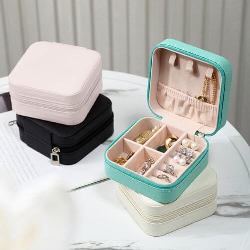 Useful Jewelry Organizer Multiple Compartments Hook Design Anti-fade Faux Leather Women Jewelry Storage Case for Necklace