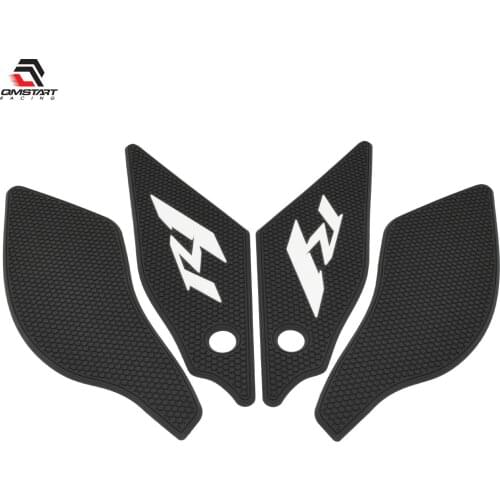 QMSTART Racing Set of 4pcs Motorcycle Gas Fuel Tank Traction Side Pad Knee Grip Protector For YAMAHA YZF R1 R1M 2020 2021 2022