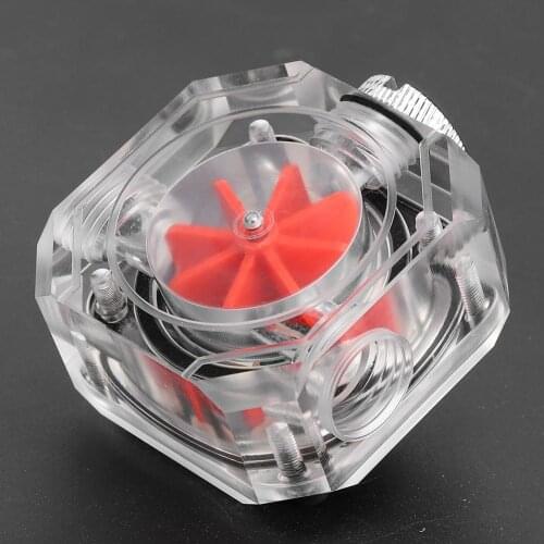RGB Acrylic Flow Meter G1/4 Thread Water Cooling System Square Transparent Hard Tube Split Water Flowmeter for PC Water Cooling