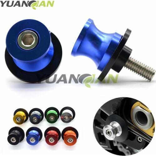 Motorbike Stands Aluminum Swingarm Spools Slider Stand Screws Blue For Yamaha MT03 MT09 MT-09 07 YZF R1 R6 FZ1 FZ6 FZ6R 07 09