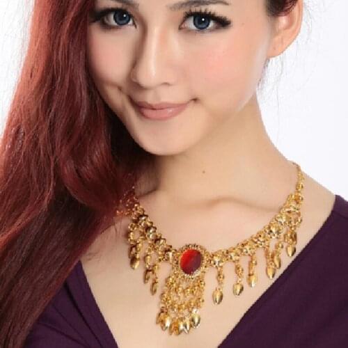 Belly Dance Skirt Dance Costumes Top Fashion Cotton Necklace Jewelry Accessories Chain 2 Indian Hair Accessory Collapsibility