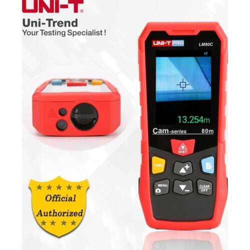 UNI-T LM80C/LM120C/LM200C camera type Laser Distance Meter; IP65 waterproof/dustproof high-precision multi-function range finder