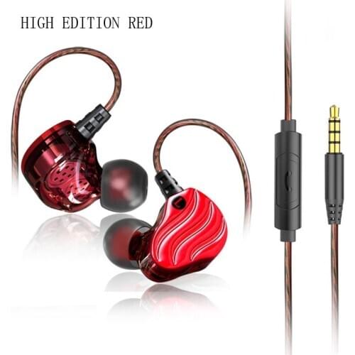 In Ear Earphone with MIC Volume Control 3.5mm 4-cores HIFI Stereo Wired Earbuds Headset for iPhone IOS Android Smartphones