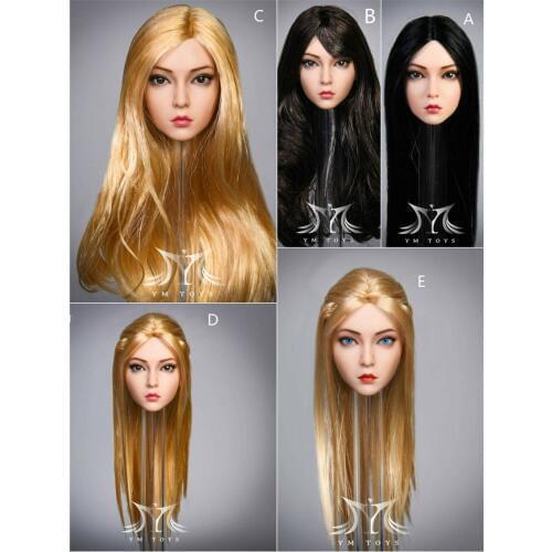 YMTOYS 1/6 YMT029 Suntan Head Sculpt Carving Model F 12" Female Phicen Body Toy