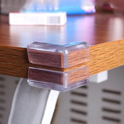 4Pcs Table Corner Protector for Baby Safety Silicone Edge Protection Cover Children Transparent Anticollision Edge & Guards
