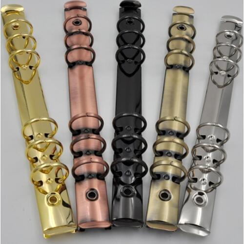 A4 B5 A5 A6 Colorful Metal Spiral Notebook Ring Binder Clip DIY Stainless Steel File Folder Diary Clips Binding Ring Iron Gold
