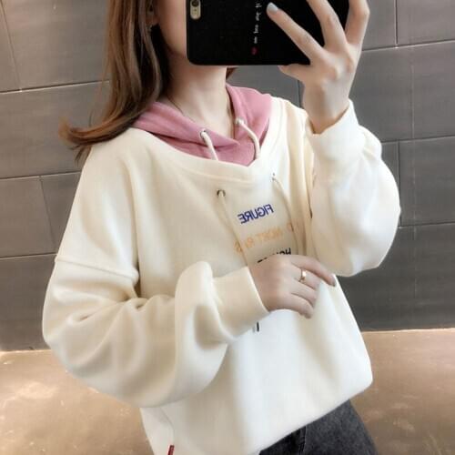 Velvet vests womens coat new loose winter sweethearts outfit hoodies Sweatshirts sweatshirt women harajuku hoodies harajuku