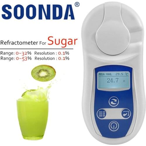 0-32%-53% Digital Brix Refractometer For Fruit Juice Beer Wine Drinks Sugar Content Measuring Instrument Suger Meter Brix Tester