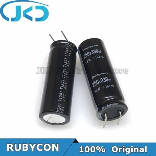 10pcs RUBYCON 330UF 250V 16*45mm 330UF250V 250V330UF 16x45mm Aluminum Electrolytic Capacitor