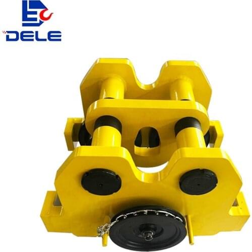 10T Construction Hoist Manual Beam Geared Trolley For Lifting Chain Block