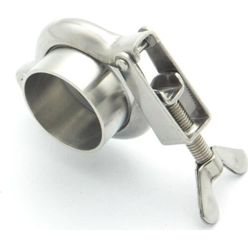 304SS Sanitary Pipe Fitting Set 48mm Pipe OD Sanitary Weld Ferrule + 2" Tri Clamp + Silicon Gasket + End Cap For Home Brew