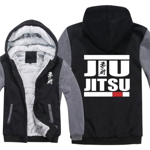 Brazilian Jiu Jitsu Hoodies Men Coat Cool Thicken Winter Jiu Jitsu Sweatshirt Pullover