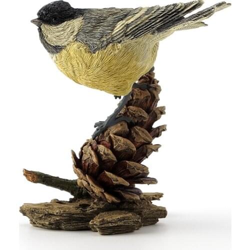 British designer realistic animal sculpture titmouse station pine tower birthday gift desktop home furnishing hot style special