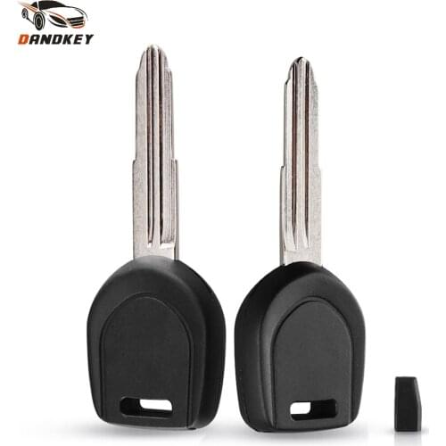 Dandkey Transponder Ignition Key Case Shell For Mitsubishi Lancer Shogun Pajero Montero MirageTriton ID46 Chip Left/Right Blade