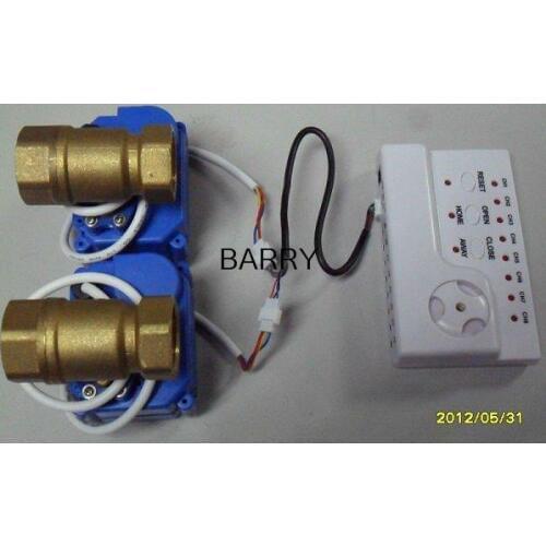 Water Leakage Detector Alarm Monitor Tester Flow Meter Sensor Water Overflowing Water Saver DN15 G1/2 Double Valves