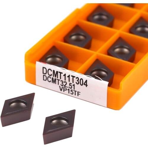 DCMT 11T304 DCMT 11T308 US735 UE6020 VP15TF 100% original Hard alloy blade CNC lathe cutter Turning insert Internal turning tool