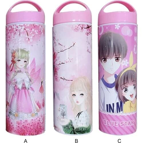 Kids Multifunction Plastic Pencil Case Student Large Capacity Pen Stationery Box Organizer with Eraser Stencil Calculator Mirror