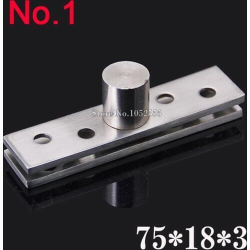 HOT 2PCS Stainless Steel 75*18*3.0mm Door Hinges Upper and Lower Hinge 360 Degree Rotating Door Pivot Hinges K185