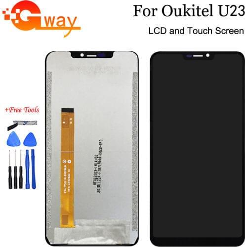 FSTGWAY For 6.18" Oukitel U23 LCD Display+Touch Screen Digitizer Assembly Phone Repair Parts + Tools + Adhesive