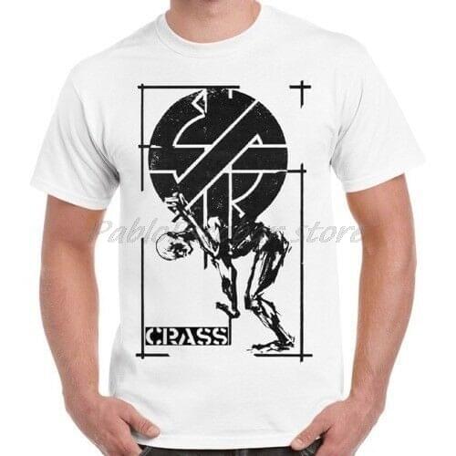 Crass Punk Anarchy British Street Punk Graffiti Retro T Shirt male brand t-shirt summer men cotton tshirt