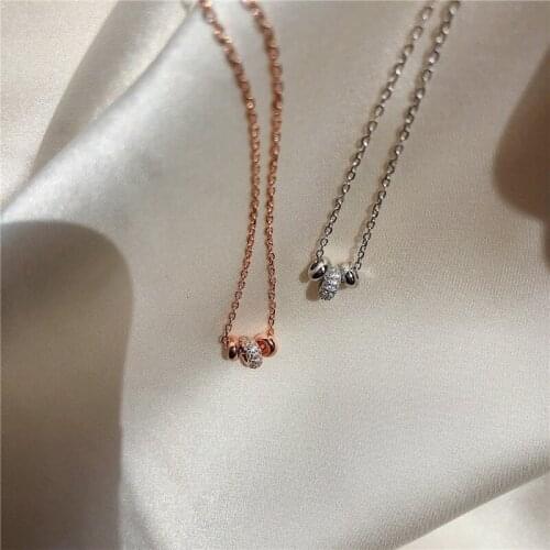 Liemjee Personality Fashion Party Punk Jewelry Zircon Circle Necklace For Women Feature Namour Charm Gift All Seasons