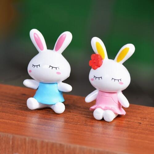 Lovers lovely rabbit Christmas Easter Sunday home decoration accessories miniature figurines party birthday thanksgivin mariage