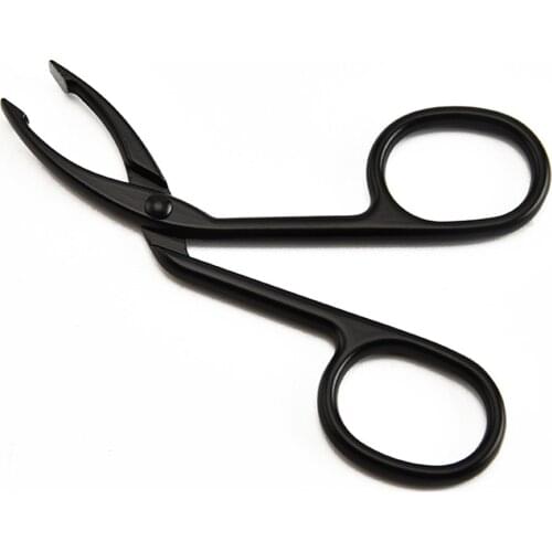 Multifunction Eyebrow Tweezers Hair Plucker Scissors Shaped Daily Ergonomic Bend Tip Makeup Tool Quick Removal Cosmetic Portable