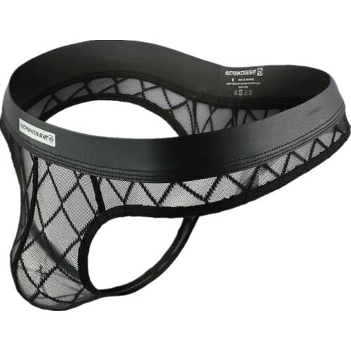 Mens Thongs & G-Strings Sexy Men Underwear Mesh Breathable Underpants Cueca Masculina U Pouch Male Panties Gay T-back Thongs