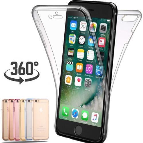 360 Full Body Protective Soft Silicone Case for iPhone 5 5S 6 6S 7 8 Plus TPU Case for iPhone X XS XR 11 Pro Max Phone Cases