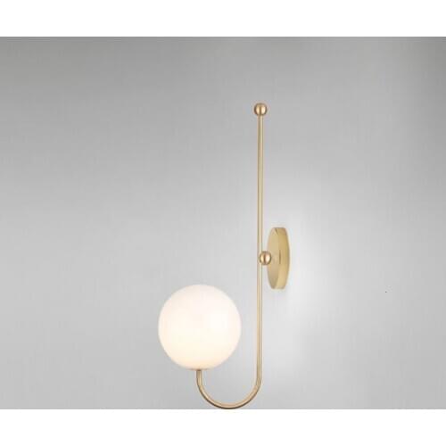 Wall Lamp Bedroom Balcony Lamp Modern Concise Round Ball Glass Aisle Corridor Personality Originality Lamps And Lanterns