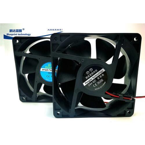 New 5V 12V 24V 12038 120x120x38mm Ball bearing computer server fan PC case fan Big power Cooling fan with 2pin