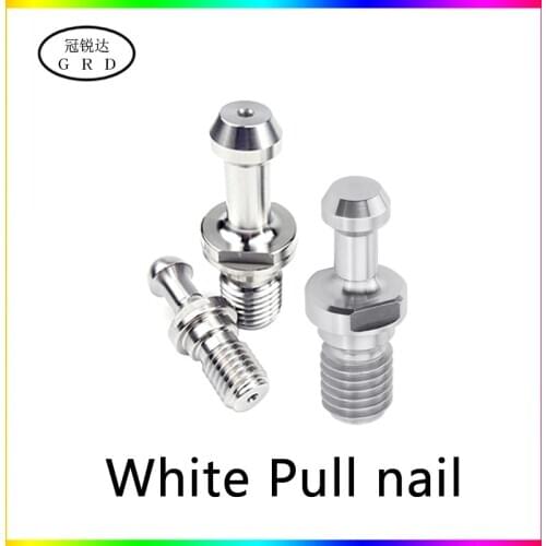 Bt series all white pulling nail bt30 bt40 bt50 pulling nail used coordinate BT30/40/50 tool holder 45deg 60deg bt collet chuck