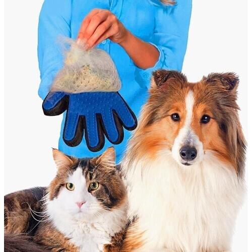 Pet Hair Glove Dog Brush Comb for Pet Cats Grooming Dog Glove Cleaning Massage Supply for Animal Finger Cleaning Cat Hair Glove