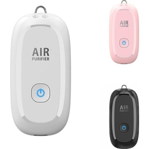 Personal Wearable Air Purifier Necklace Mini Portable Air Freshner Ionizer Negative Ion Generator for Adults/Kids