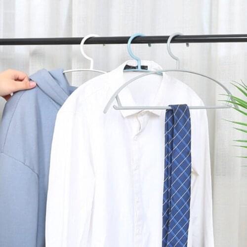 10pcs/lot Plastic Clothes Hanger Extra Thick Wide Micro-arc Shape Shoulder Adult Slip Resistant Standard Clothing Hangers