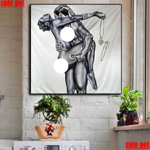 Full drill Artistic art couple diamond embroidery 3d diamond cross stitch fashion diamond mosaic pattern rhinestones Decoration