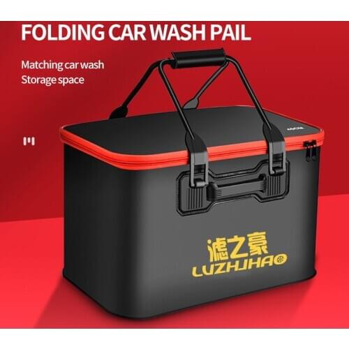 EVA Portable Fishing Bag Folding Thicken Live Fishing Box Tank Bucket Camping Fishing Tackle Fishbox Storage Bag MJ