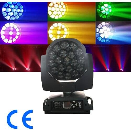 Professional Led Stage Lights Moving Head Beam Lights19*15W RGBW 4in1 Bee Eye DJ Disco Wedding Stage Lighting Equipments