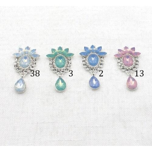 5pcs/lot 50*25MM Sewing Craft Supplies for Needlework Diy Manualidades Accessories Decorative Rhinestone Buttons for Clothes
