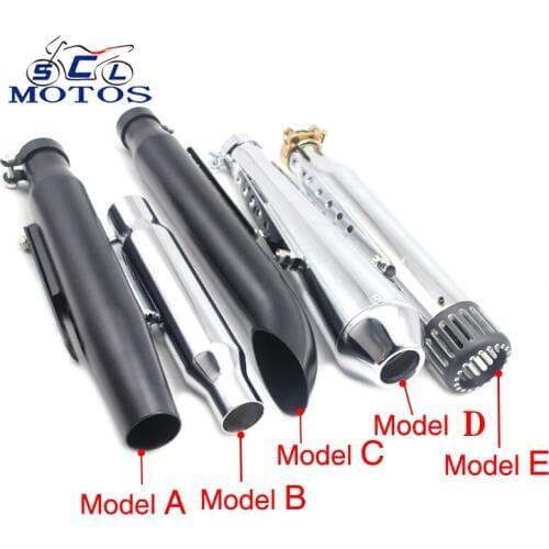 Sclmotos -Antiqued Vintage Retro Motorcycle Motorbike Muffler Exhaust Pipe for Harley GY6 Exhuast XV950 M800 1200 XL883 Racing