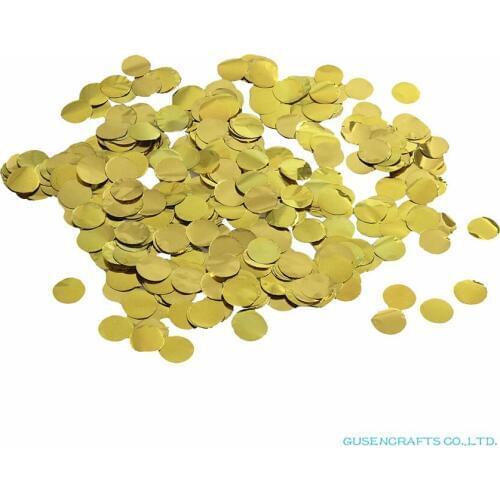 15g/lot Boys Girls Baby Shower Gender Reveal Wedding Confetti Balloon Decoration 25mm shiny gold and silver foil Round Confettis