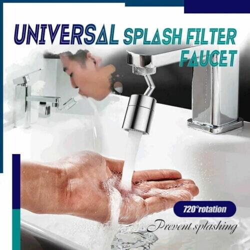 Universal Splash Filter Faucet Kitchen 720° Rotate Water Tap Outlet Faucet Filter Tip Head 2020
