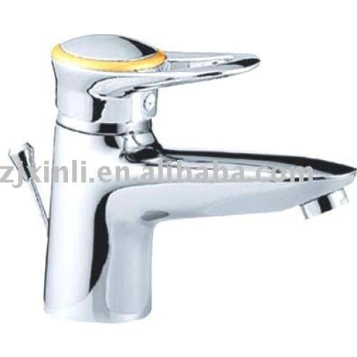 X8044B - Luxury Deck Mounted Silver Color Brass Basin Faucet Mixer Tap