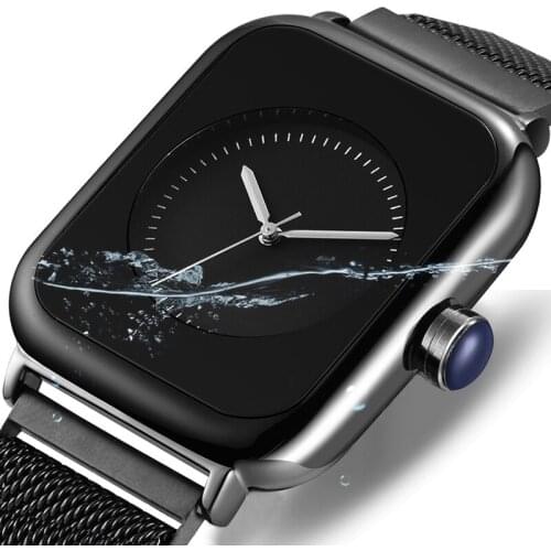 Womens Rectangle Quartz Watches Luxury Brand Black Watch for Women Waterproof Milanese Dress Clock Ladies Designer Gifts Watch