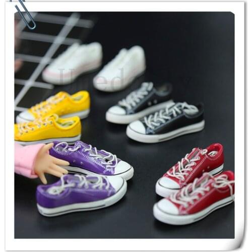 1Pair 4.5cm Doll Canvas Shoes for Blyth, OB, Azone, Licca Doll Shoes Accessories 4 Colors