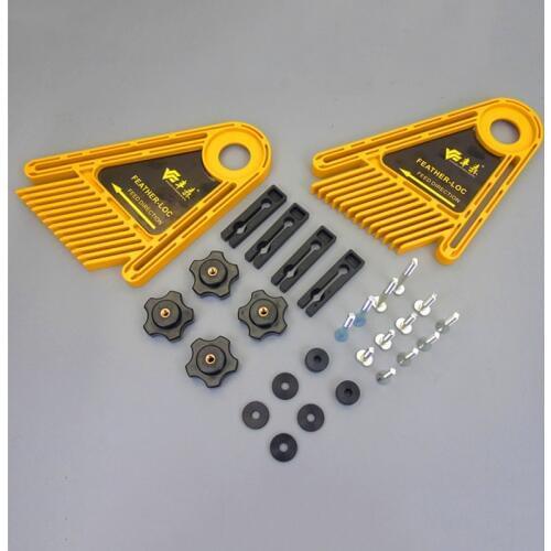 1 Pair Woodworking Feather Loc Board Set Multi-purpose Woodworking Tools Double Featherboards Miter Gauge Slot