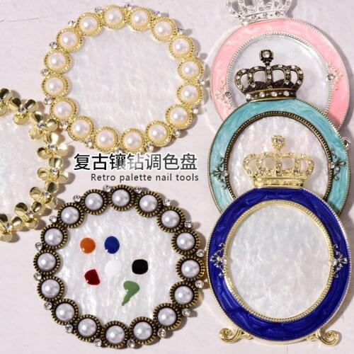 1 PCS Net red hot models ins photo props pearl display frame palette new retro flower nail plate display board